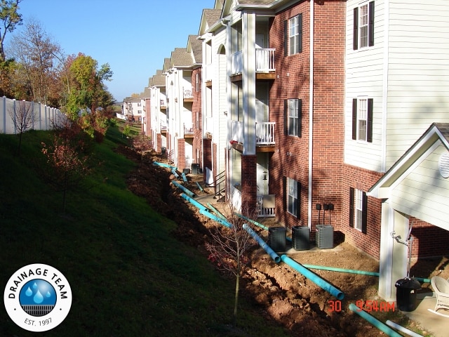 Apartment Complex Drainage St Louis MO | Drainage Team
