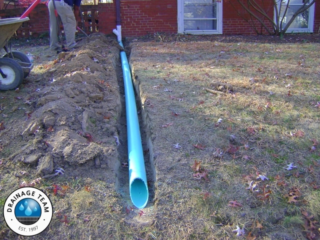 Downspout Piping to Daylight | Pipe Discharge through Retaining Wall