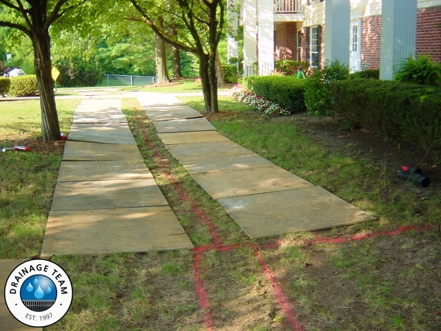 Minimal Lawn Damage During Drainage Installation St Louis MO