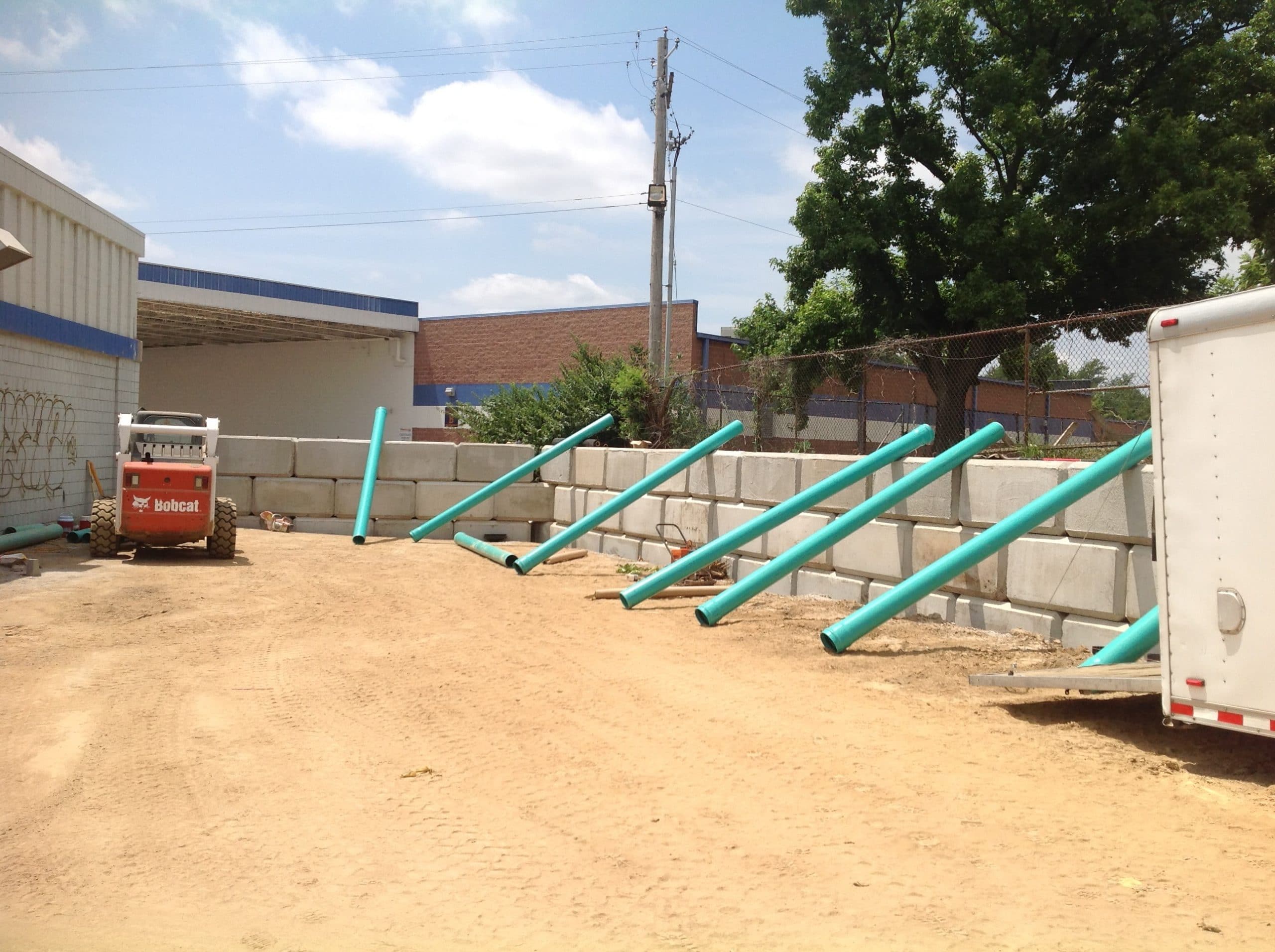 Drainage Team | Big Block Retaining Wall and Drainage