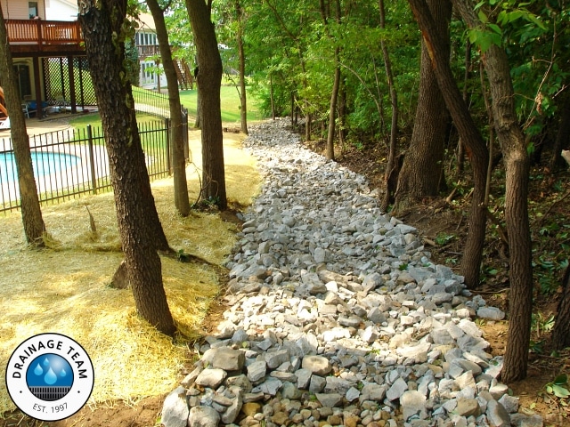 Rip Rap Swale Drainage Sunset Hills MO