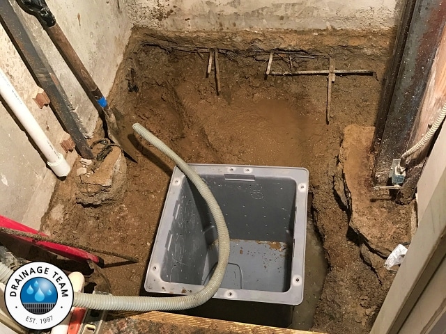 Basement Waterproofing Install | Interior Basement Waterproofing