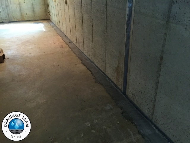 Finished Waterproofing Installation | Waterproofing Basement Walls