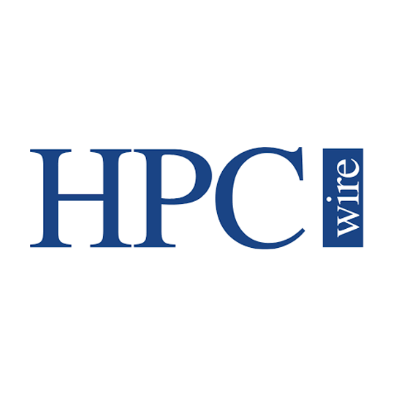 HPC Wire blue logo on white background