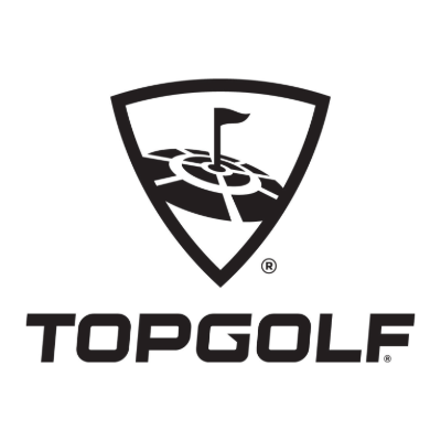 Topgolf logo with shield and golf flag
